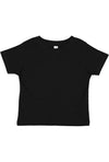 Rabbit Skins Infant 100% Cotton Jersey Short Sleeve Tee, Black, 18 Months