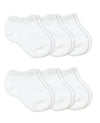 Jefferies Socks Baby Girls Unisex Newborn Seamless Sport Half Cushion Low Cut 6 Pack, White, 0-3 Months Us