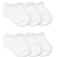 Jefferies Socks Baby Girls Unisex Newborn Seamless Sport Half Cushion Low Cut 6 Pack, White, 12-24 Months Us