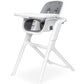 4moms Connect High Chair, One-Handed Magnetic Tray Attachment, White/Grey