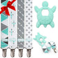 Liname Neutral Pacifier Clip With Teething Toy - 4 Pack Pacifier Clips For Boys & Girls - Binky Holder Soothie Paci Clip Binkie