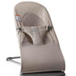 BabyBjrn Bouncer Balance Soft, Sand Gray, Woven/Jersey, Tri-Fabric | 2-in-1 Adjustable Baby Bouncer Seat and Toddler Chair, Newb