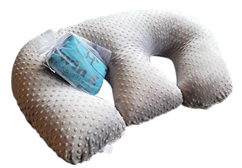 Twin Z Pillow The 6 Uses In 1 Twin Pillow ! Grey Plus Free Travel Bag!