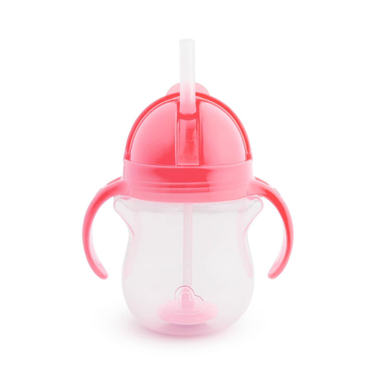 Munchkin Click Lock Tip & Sip Weighted Straw Cup, 208 ml, BPA Free, Pink