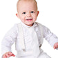 One Small Child Landen 12M Baby Suspender Outfit White