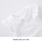 Pureborn Baby Girl Bodysuit Infant Girl 'S Short Ruffle Sleeve Romper Cotton One-Piece Summer Outfit 6-9 Months White