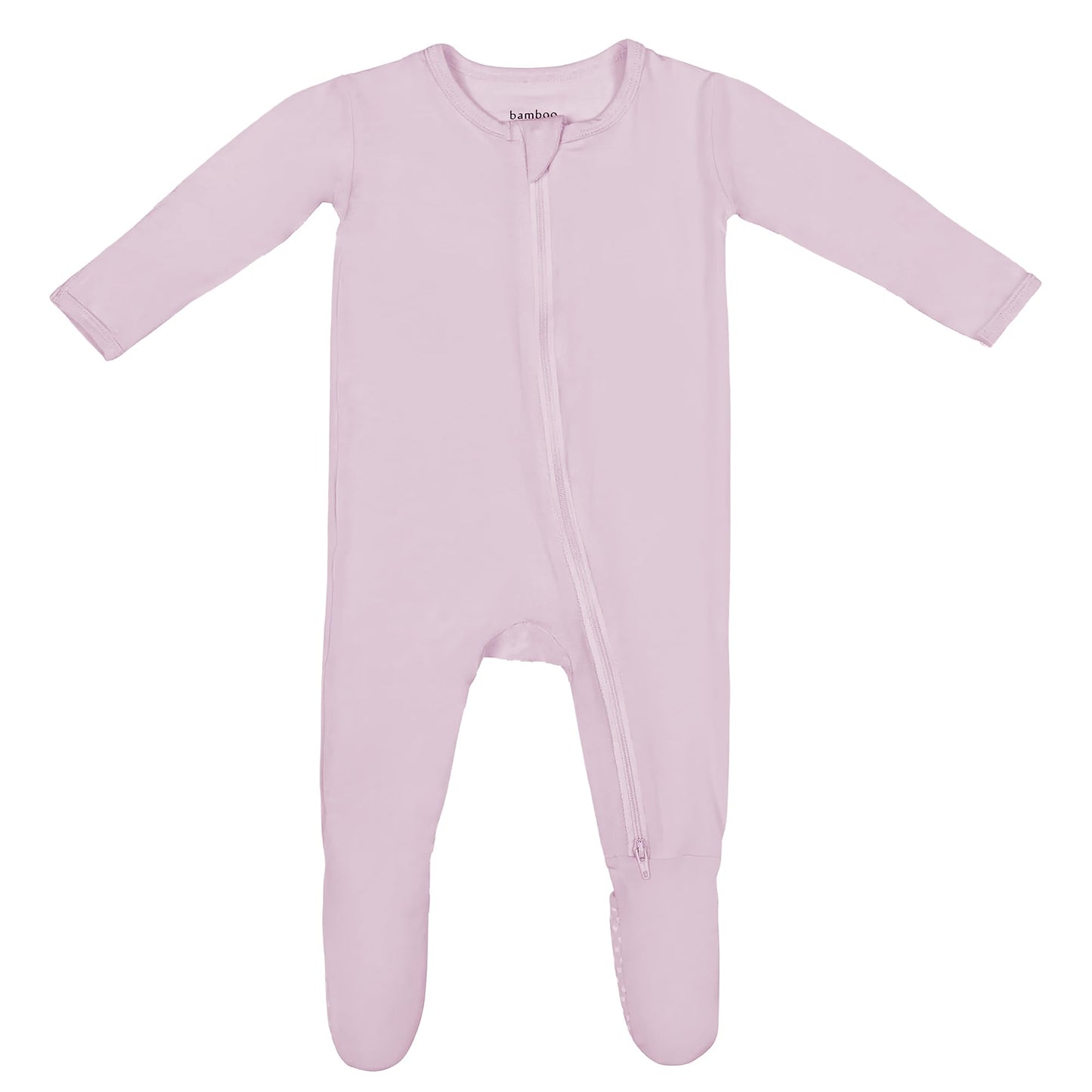 Lush Lavender Footie For Baby - 95% Viscose From Bamboo, 5% Spandex - Soft Newborn Sleepwear, Baby Pajamas, Unisex Baby Clothes,