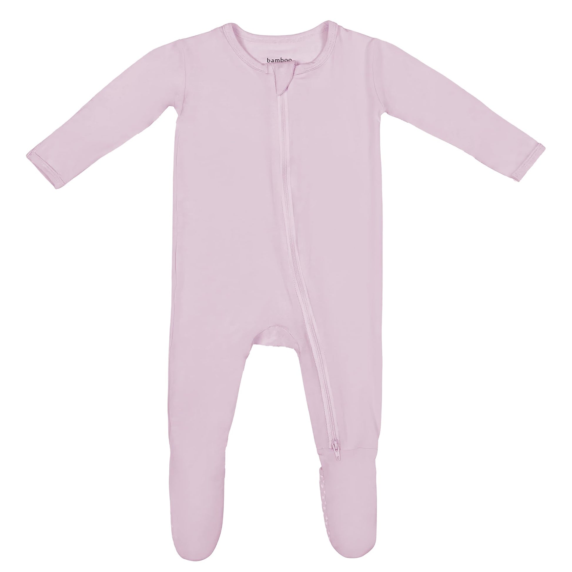 Lush Lavender Footie For Baby - 95% Viscose From Bamboo, 5% Spandex - Soft Newborn Sleepwear, Baby Pajamas, Unisex Baby Clothes,