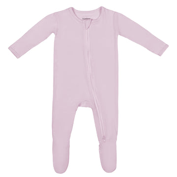Lush Lavender Footie For Baby - 95% Viscose From Bamboo, 5% Spandex - Soft Newborn Sleepwear, Baby Pajamas, Unisex Baby Clothes,