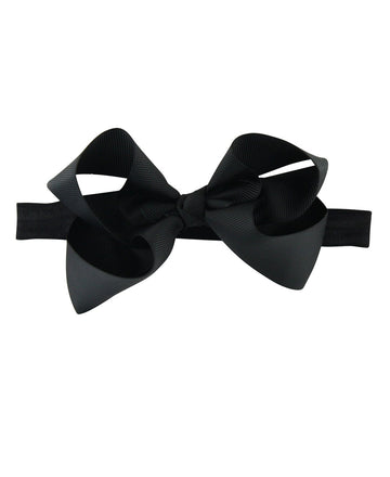 Rufflebutts Girls Black Bow Headband - One Size