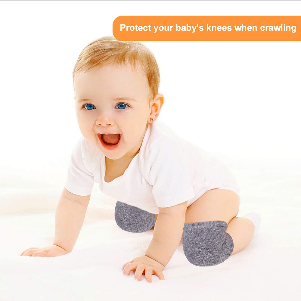 Toraso Baby Helmet & Baby Knee Pads For Crawling,Infant Helmet & Walking Baby Helmet,For Age 6-36 Months, Gray Star(A)