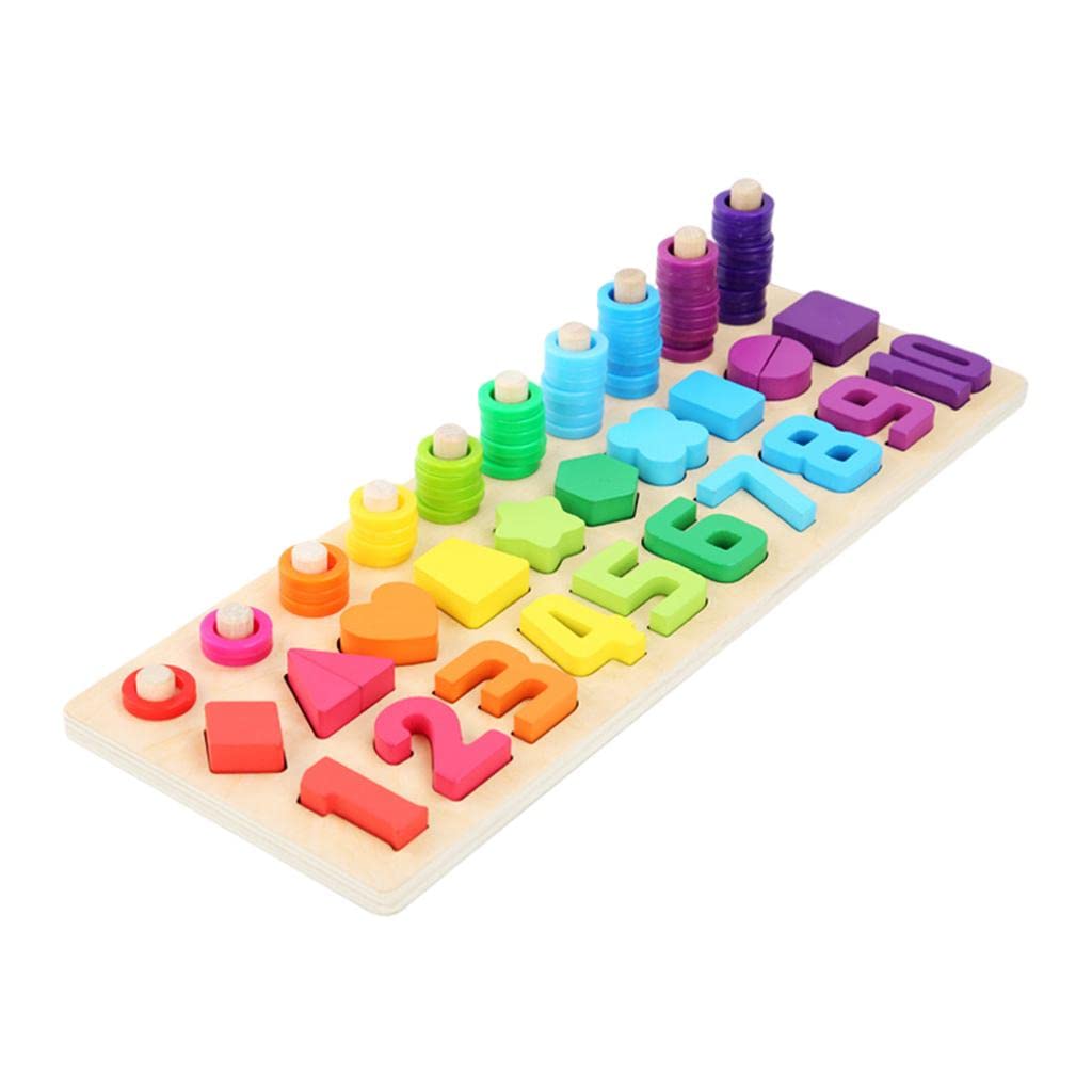 ATORSE Wooden Math Matching Game Math Toys Ealy Educational Toys for Kids
