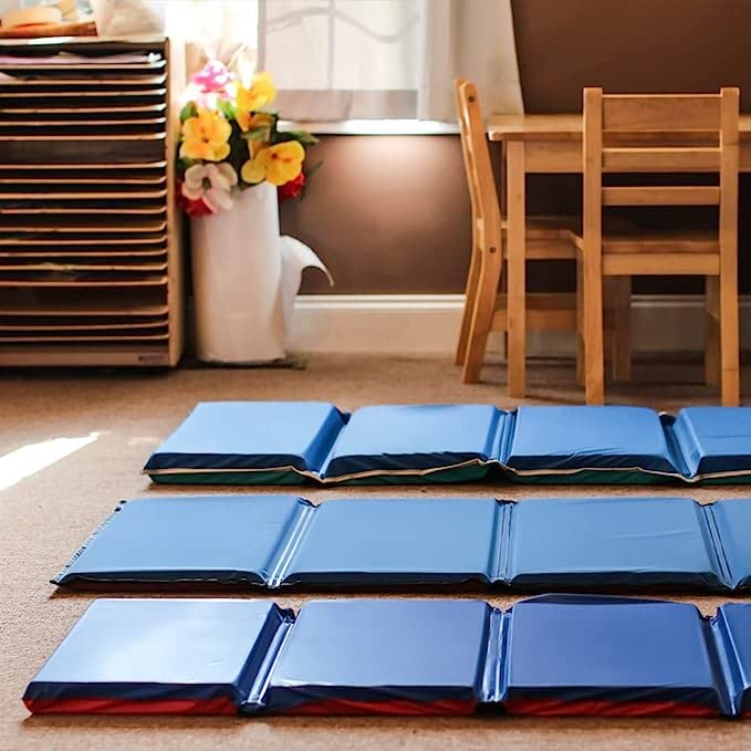 Case Pack Of 12 Kindermat, 1' Thick, 45' X 19' X 1', Red/Blue, 100% Made In Usa