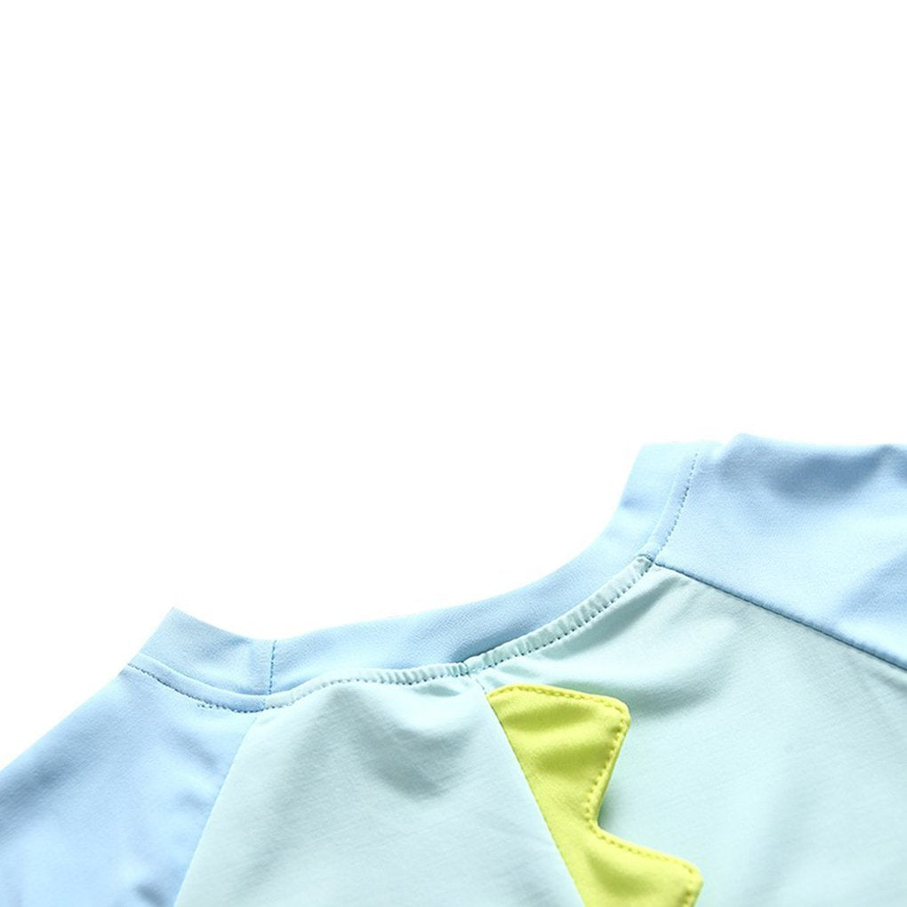 Baby Toddler Boys Two Pieces Swimsuit Set Swimwear Dinosaur Bathing Suit Rash Guards With Hat Upf 50+ (Navy, 9-18 Months(Height: