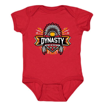 Kansas City Dynasty - History In The Making Kid 'S Onesie For Football Fans (Red Onesie, 24M)