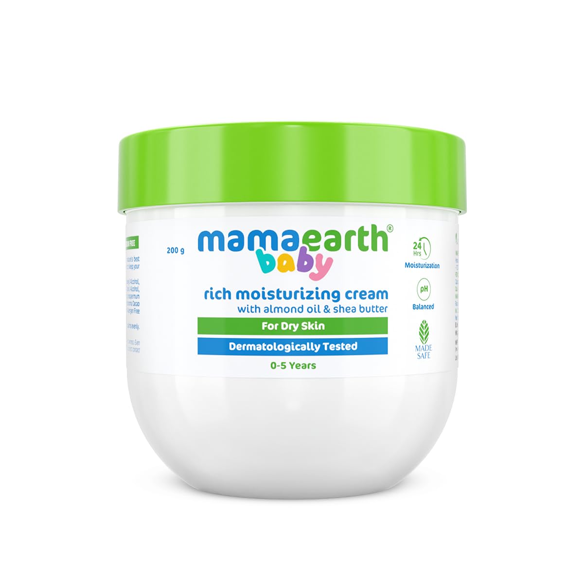 Mamaearth Baby Rich Moisturizing Cream With Almond Oil & Shea Butter For Dry Skin | For Face & Body | 24-Hour Moisturization | N