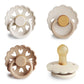 FRIGG Natural Rubber Baby Pacifier 4-Pack Snowflake Dream | Made in Denmark | BPA-Free (0-6 Months)