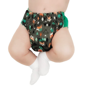 Hybrid Cloth Diaper - Reusable Training Pants, Swim Diaper, Special Needs Briefs, Fits From Baby Up To 10 Years (Size 2, Pink/Pu
