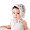 Imleck Infant Bucket Sun Hat Bow Full Lace Flower Bonnet Child Hat  Ivory White