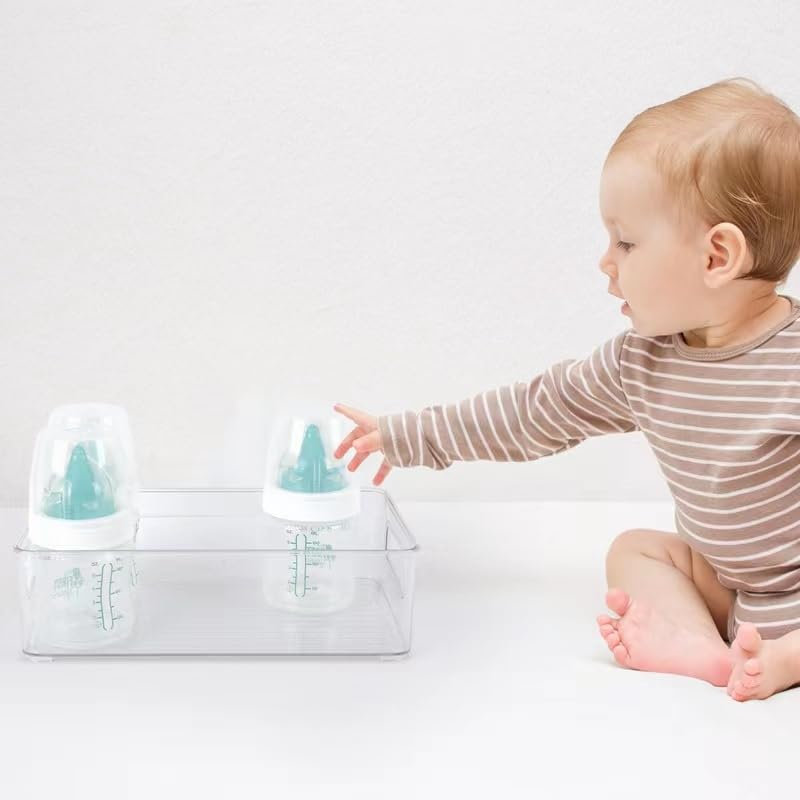Yeebeny Baby Bottle Organizer - Plastic Storage Center For Baby Bottles And Food Jars - Perfect For Cabinet, Pantry, And Refrige