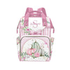 YallLocoMo Custom Diaper Bag Backpack Name Gift Pink Floral Pumpkin Cute Versatile Travel Bag: Large Capacity & Multiple Compart