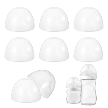 8 Count Baby Bottle Lids Compatible With Philips Avent Baby Bottles, Soft & Safe Pp Bottle Caps For Avent Natural Plastic And Gl