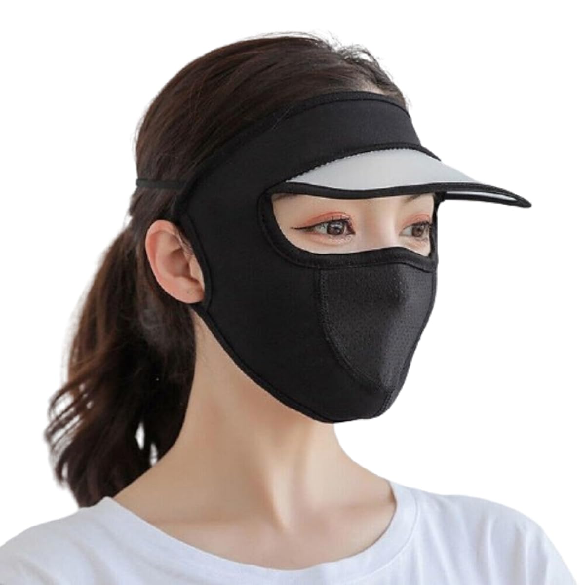 Hatanu Mall Summer Protection Women Outdoor Cycling Uv Sun Protection Block Hat Face Cover Scarf Mask With Cap Foldable Innovati