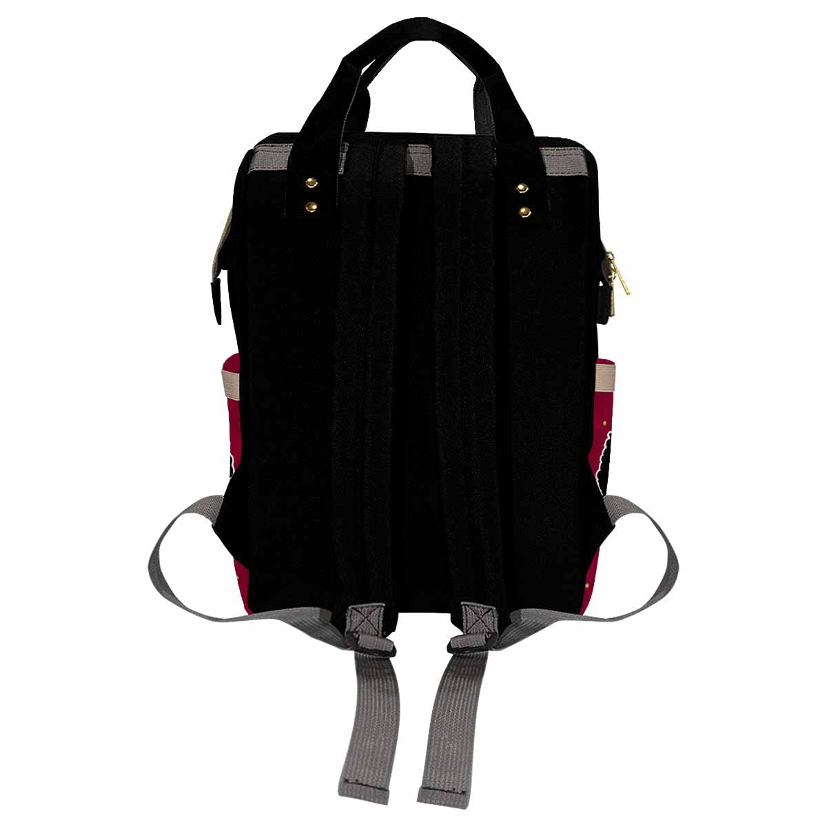 Artsadd Custom Diaper Bag Nappy Bag For Mom, Bow Tie Crown Handbags Large Travel Shoulder Bag Personalized Name Diaper Backpack