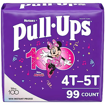 Pull-Ups Girls' Potty Training Pants, 4T-5T (38-50 Lbs), 99 Count (Packaging May Vary)