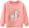 Akyzic Unicorn Sweatshirts For Girls Long Sleeve Crewneck Cotton Pink Shirt Kids Fall Pullover Tops Toddler Girl Sweater 8T