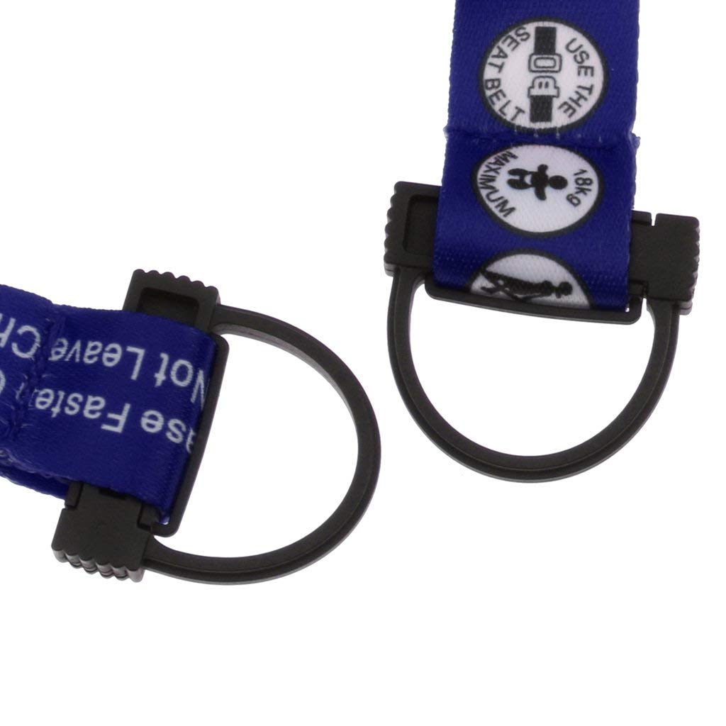 Hooshing 2Pcs Kids Baby Safety Seat Belt Adjustable Supermarket Shopping Cart Belt Chair Seat Belts Blue