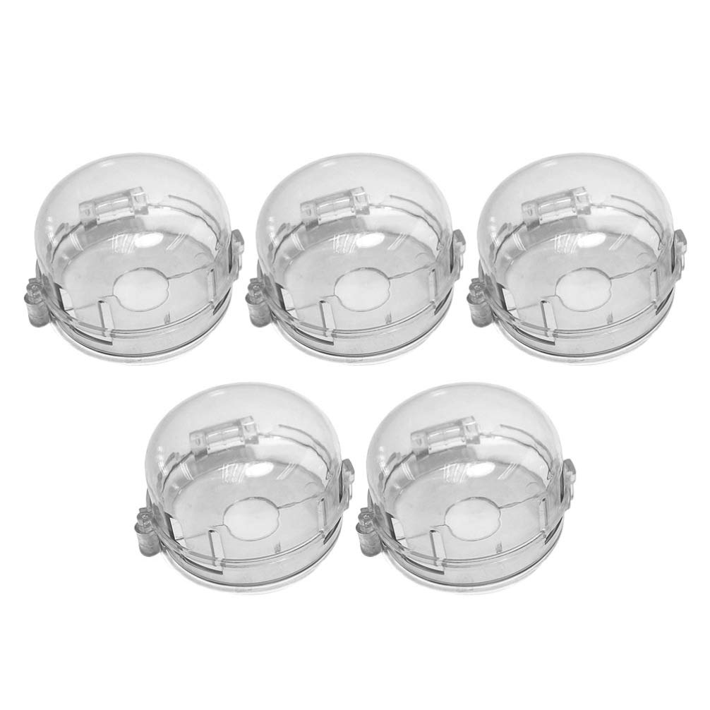 Toyandona Clear Stove Knob Covers 5Pcs Universal Oven Stove Gas Knob Cover Child Safety Children Kitchen Stove Gas Knob Covers P