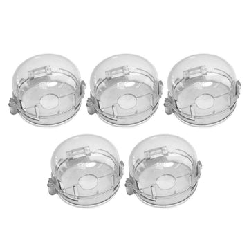 Toyandona Clear Stove Knob Covers 5Pcs Universal Oven Stove Gas Knob Cover Child Safety Children Kitchen Stove Gas Knob Covers P