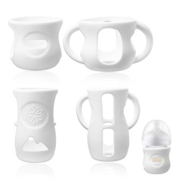 4 Pcs Silicone Sleeves For Philips Avent Glass Baby Bottle - For Avent Glass Baby Bottle Sleeves - Baby Bottle Sleeve Handler -