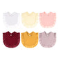 Jiahang Baby Girls Muslin Cotton Drool Bibs, Flounce Edge Lace Teething Feeding Burp Cloths Multi-Use Saliva Towel 6Pcs For Newb