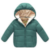 Baby Girls Boys' Winter Fleece Jackets With Hooded Toddler Cotton Dress Warm Lined Coat Outer Clothing (Green, 3-4T)