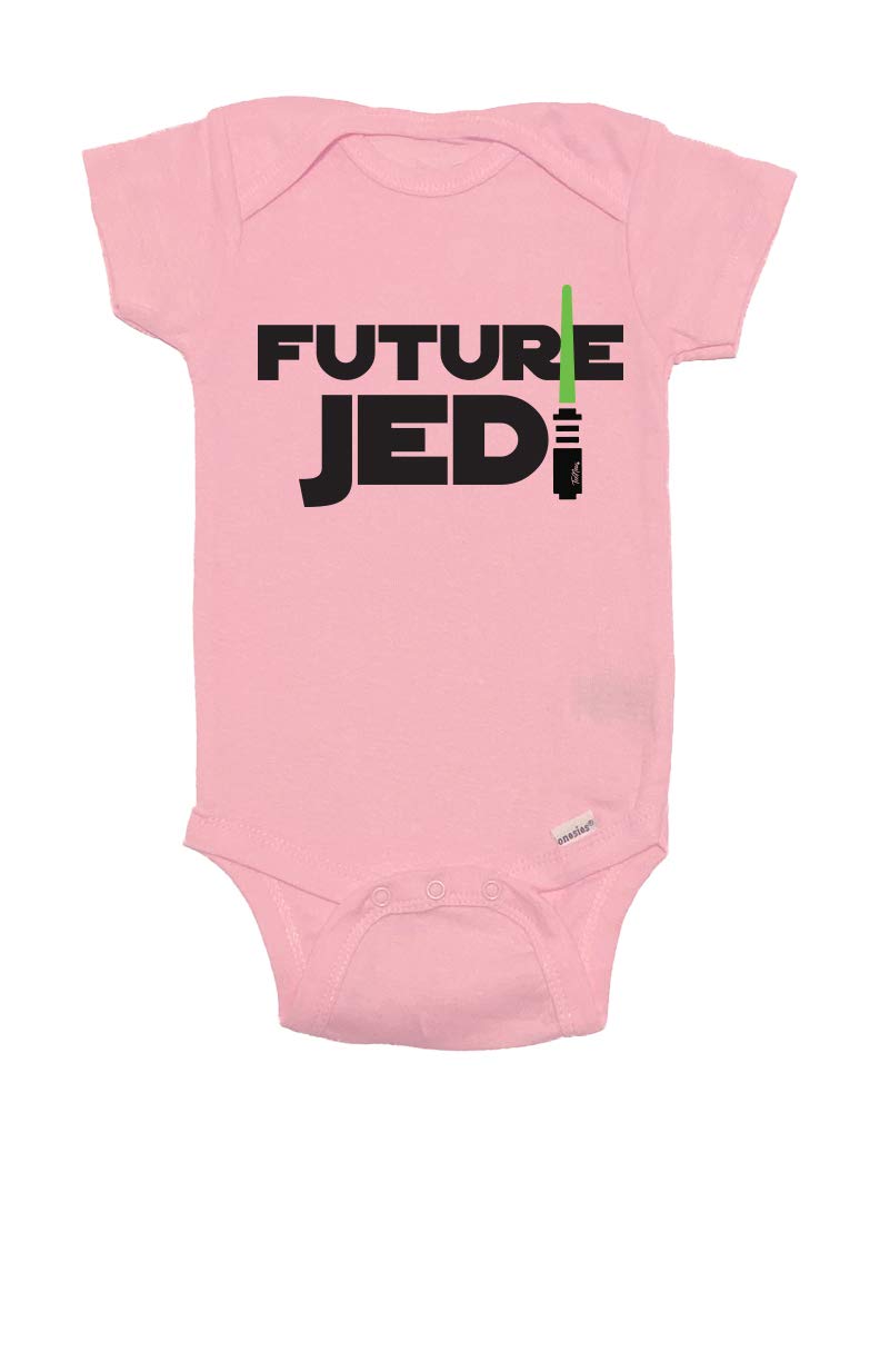 Teenow - Light/Dark Side - Adorable Future Sw Inspired - Funny Infant Bodysuit - Boy/Girl (3-6 Months, Pink Future)