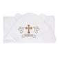 Estamico Unisex Baby Plush Hooded Bath Towels With Embroidery Cross And Cute Ears Baptism For Infants, Toddlers & Kids