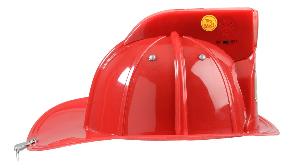 Jr. Fire Fighter Red Helmet W/Lights & Siren Costume Hat Child