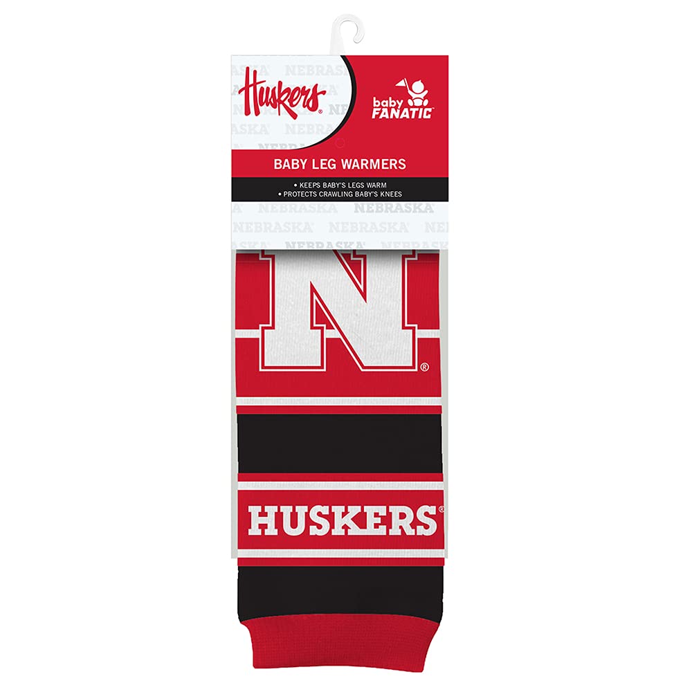 BabyFanatic Officially Licensed Toddler & Baby Unisex Crawler Leg Warmers - NCAA Nebraska Cornhuskers