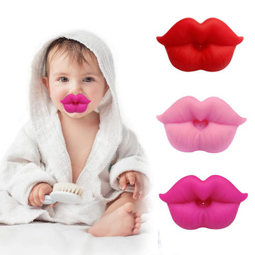 Funny Baby Pacifiers, Lips Pacifiers 0-18 Months For Boys And Girls,Lips Binky,Kiss Lips Pacifiers,Bpa Free(3 Packs)