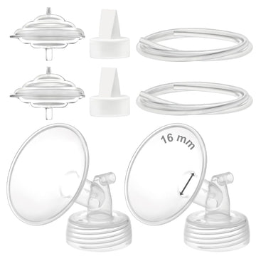 Maymom Pump Parts Compatible with Spectra S1 S2 9 Plus Electric Breastpump, 16mm Flange Valve Tubing Backflow Protector, Not Ori