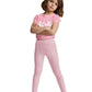 Max Girls Ribbed Leggings (Pink_46 Y)