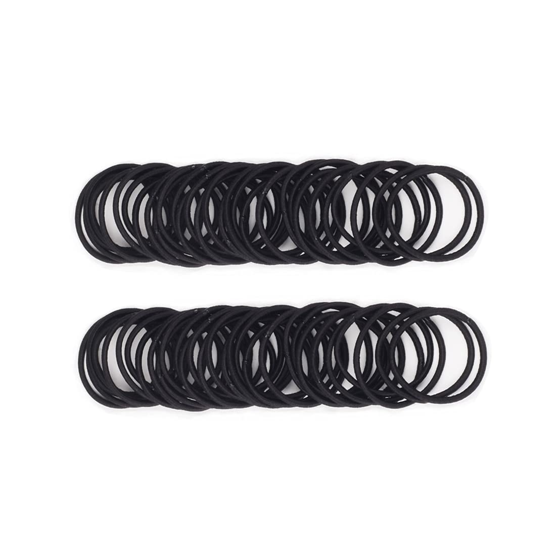 Baby Girls Hair Ties No-Metal Hair Elastics Ponytail Holders Hair Bands (2 Mm X 2.5 Cm,Black)