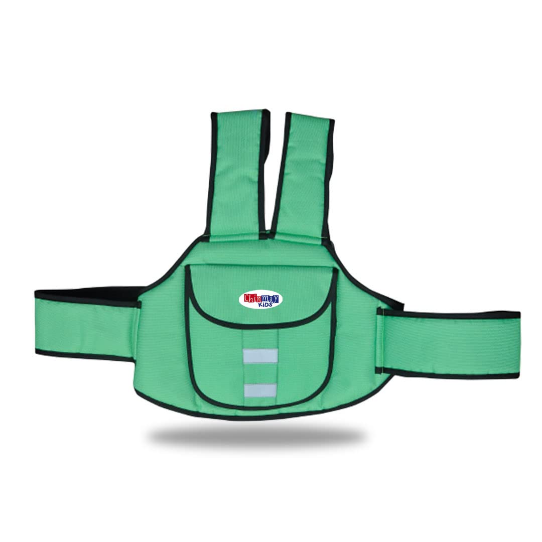 Chinmay Kids Baby Two Wheeler Safety Belt Carrier Bag (Green)