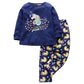 Ventra Unicorn Print Nightwear Blue| 100% Soft Cotton Nightwear for Girls| Full Sleeved Pyjama Sets for Kids| Nightwear for Boys