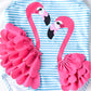 Baby Girl One Piece Swimsuit Swimwear Toddler Kid Flamingo Bikini Bathing Suit Sunsuit Rash Guard L