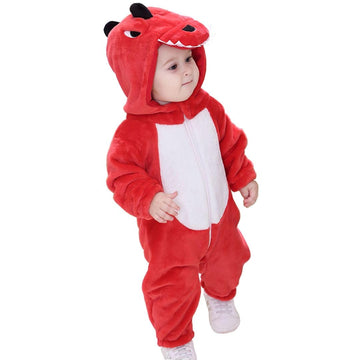 Abtshu Baby Red Dinosaur Costume Toddler Halloween Dress Up Outfit 18-24 Months