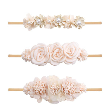 Mligril Baby Headbands Set Flower Hair Bows Accessories-Elastic Hair Band Crown Floral Wraps Birthday Gifts For Girls Newborn In