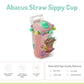 Melii Abacus Straw Sippy Cup 11.5 Oz Toddler And Baby (Pink 1 Pack)